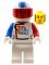 cty1319 Rocket Racer - Stuntz Driver, White Jumpsuit with Blue and Red Arms, White Helmet, Trans-Red Visor