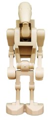 sw0001a Battle Droid - Tan, Angled Arms, 1 x 2 Plate on Back
