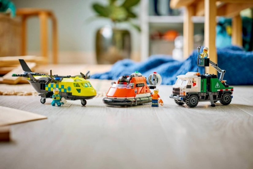 LEGO® City 60505 Remix: Letadlo, servisní vůz a vznášedlo