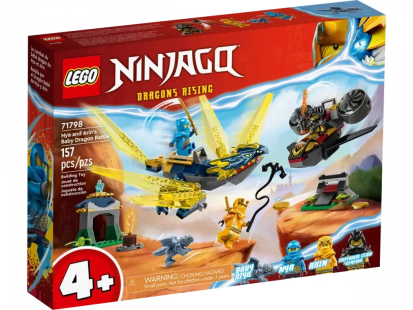 LEGO® NINJAGO® 71798 Nya a Arin - bitva na hřbetě dračího mláděte
