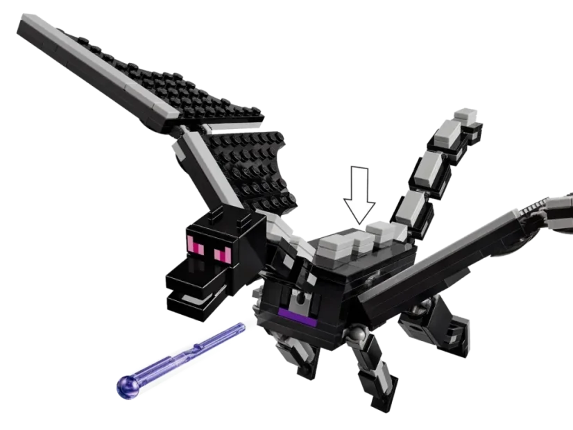 LEGO Minecraft 21264 Drak z Enderu a loď z Endu