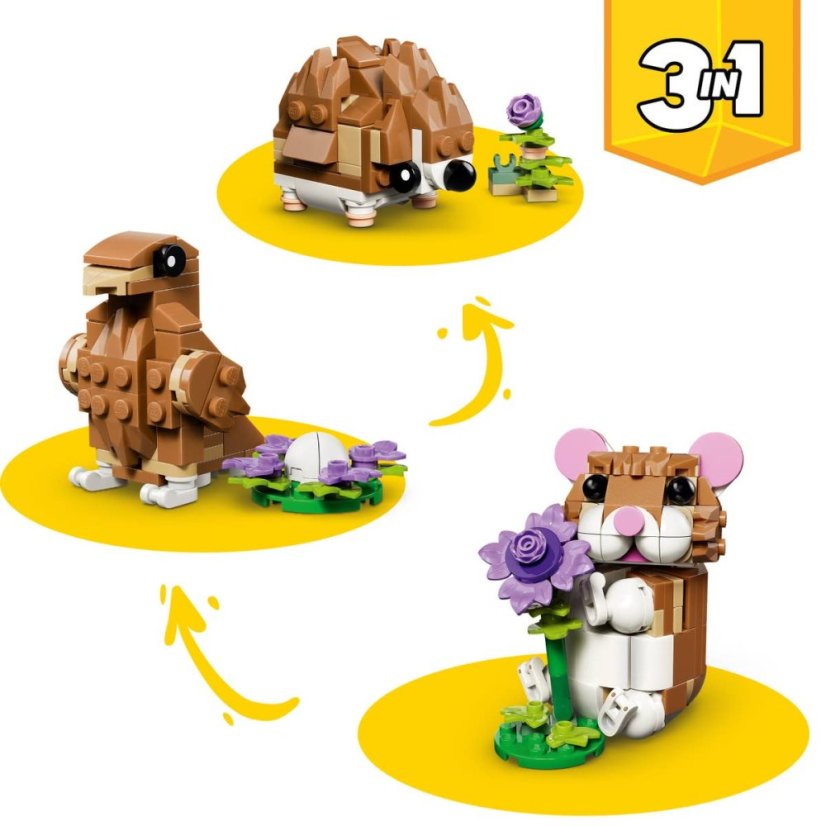 LEGO® Creator 3 v 1 31376 Roztomilý křeček s květinou
