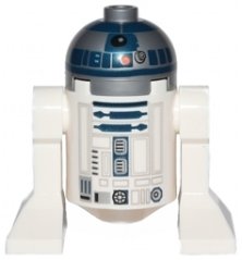sw0527 Astromech Droid, R2-D2 - Flat Silver Head, Red Dots and Small Receptor