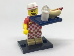 col17-6 Hot Dog Vendor, Series 17 (Complete Set with Stand and Accessories)