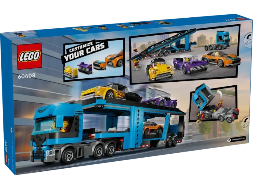 LEGO® City 60408 Kamión na prepravu áut so športiakmi