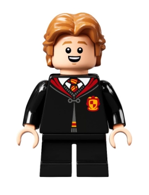 hp304 Colin Creevey - Gryffindor Robe Clasped, Black Short Legs
