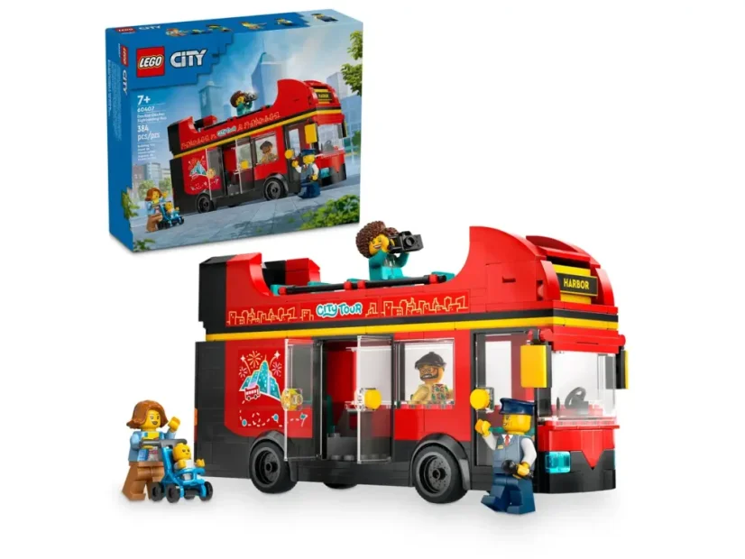 LEGO® City 60407 Červený dvoupodlažní vyhlídkový autobus