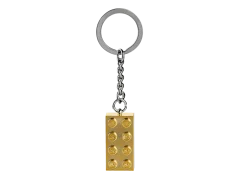 LEGO® 850808 Přívěsek na klíče se zlatou kostkou 2 x 4