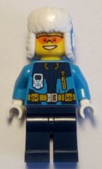cty0928 Arctic Explorer - Ushanka Hat, Orange Sunglasses
