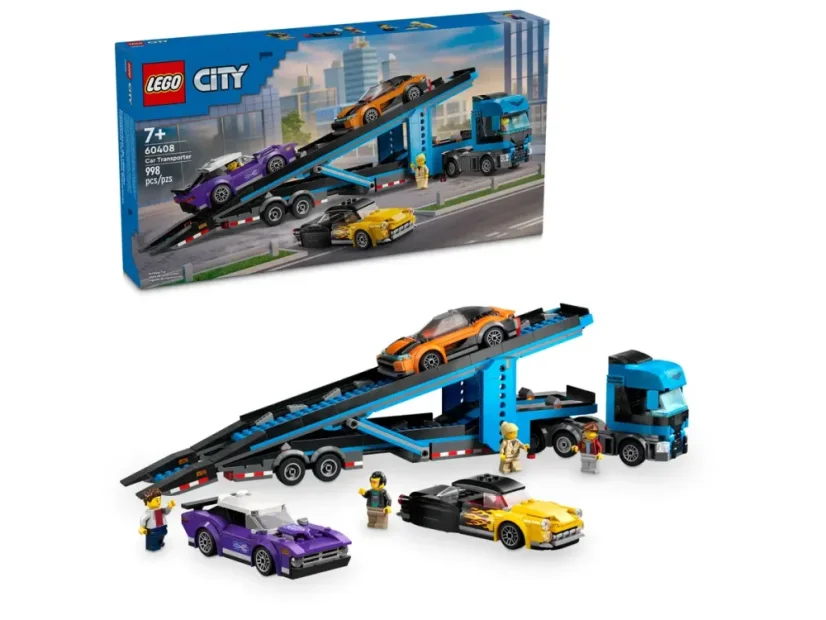 LEGO® City 60408 Kamión na prepravu áut so športiakmi