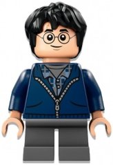 hp495 Harry Potter - Dark Blue Hoodie, Dark Bluish Gray Short Legs
