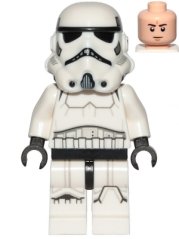sw1137 Imperial Stormtrooper (Dual Molded Helmet, Gray Squares on Back) - Male, Light Nougat Head, Frown