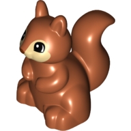 18115pb03 Duplo Squirrel with Tan Face, Black and White Eyes, and Reddish Brown Nose Pattern