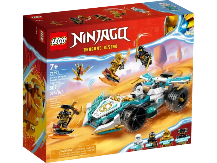 LEGO® NINJAGO® 71791 Smocza moc Zane’a — wyścigówka spinjitzu® Insiders: 225 225  Punkty LEGO® Insiders Produkt: 71791 71791 Produkt Ostatnie zestawy Smocza moc Zane’a — wyścigówka spinjitzu
