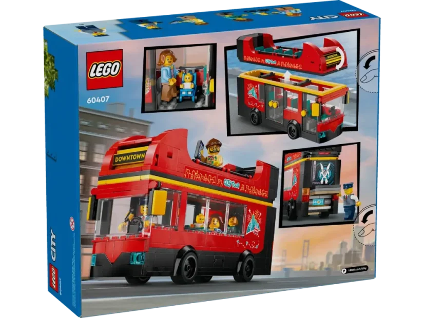 LEGO® City 60407 Červený dvoupodlažní vyhlídkový autobus
