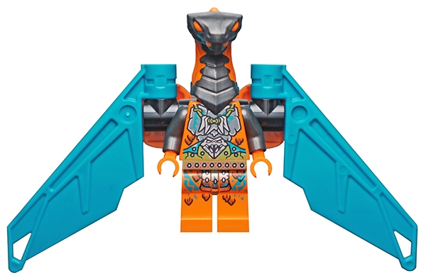 njo0737 Boa Destructor - Breastplate Torso, Pearl Dark Gray Head, Jet Pack