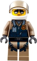 cty0832 Mountain Police - Officer Female, Pilot with Helmet and Visor