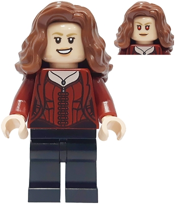 sh732 The Scarlet Witch (Wanda Maximoff) - Plain Black Legs, Reddish Brown Hair