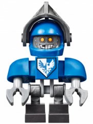 nex011 Clay Bot - Blue Shoulders, Flat Silver Visor