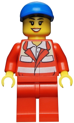 cty0317 Paramedic - Red Uniform, Female, Blue Short Bill Cap