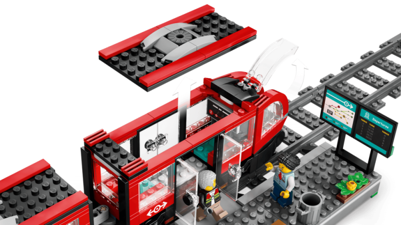 LEGO® City 60423 Električka a zastávka v centre mesta