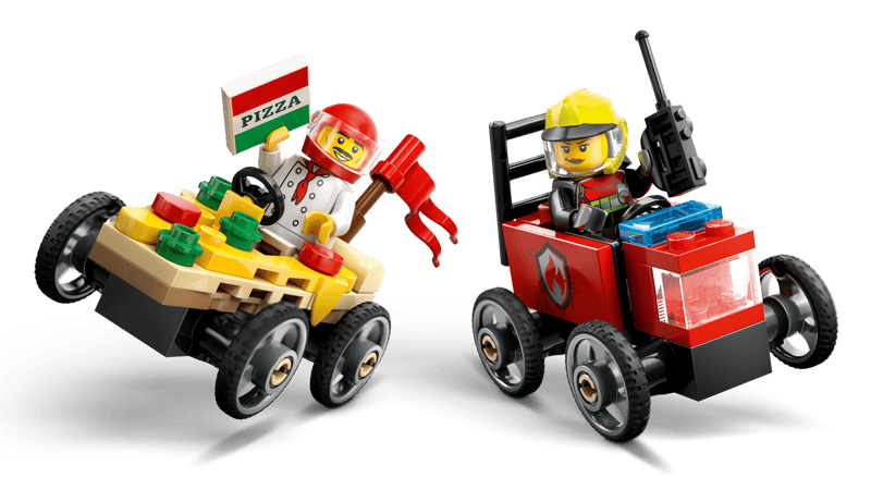 LEGO® City 60458 Pretekársky balíček: Rozvoz pizzy vs. hasičské auto
