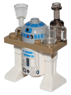 sw0217a Astromech Droid, R2-D2, Serving Tray Dark Tan