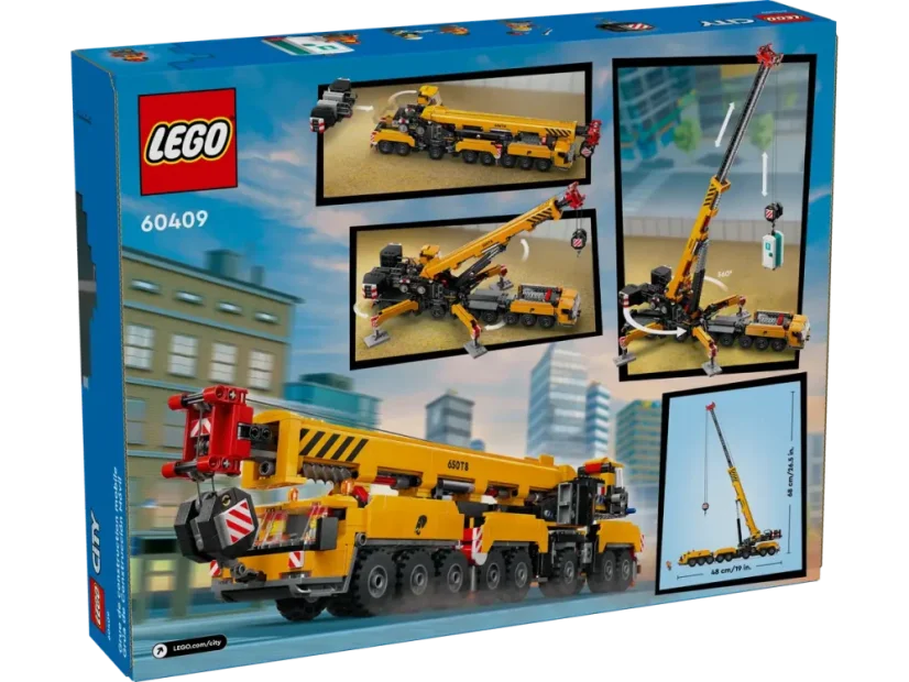 LEGO® City 60409 Žlutý pojízdný stavební jeřáb