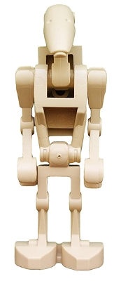 sw0001a Battle Droid - Tan, Angled Arms, 1 x 2 Plate on Back