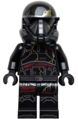 sw1416 Imperial Death Trooper - Black Armor with Gold Cracks, Dark Tan Zombie Head