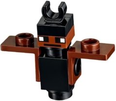 minebat02 Minecraft Bat (Plate, Round 1 x 1 with Open Stud, Thick Dark Brown Neck Bracket) - Brick Built