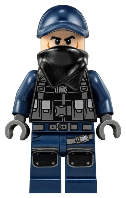 jw032 ACU Guard - Male, Dark Blue Cap, Light Nougat Head, Black Bandana