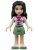 frnd0067 Friends Emma - Sand Green Skirt, White Jacket with Bow over Magenta Top