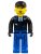 4j017 Police - Blue Legs, Black Jacket, Black Cap