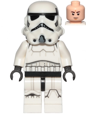 sw1137 Imperial Stormtrooper (Dual Molded Helmet, Gray Squares on Back) - Male, Light Nougat Head, Frown