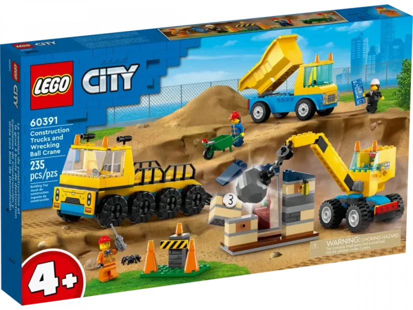 LEGO® City 60391 Construction Trucks and Wrecking Ball Crane