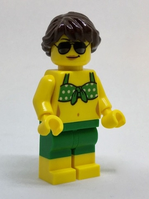 cty0763 Beachgoer - Green Bikini Top and Shorts