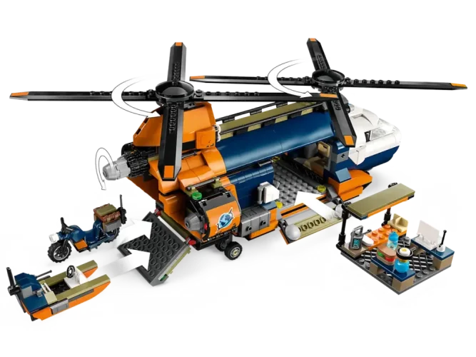 LEGO® City 60437 Helikopter badaczy dżungli w bazie