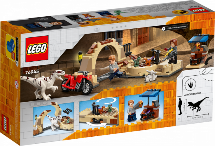 LEGO® Jurassic World 76945 Atrociraptor: naháňačka na motorke