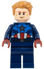 sh908 Captain America - Dark Blue Suit, Dark Red Hands, Hair