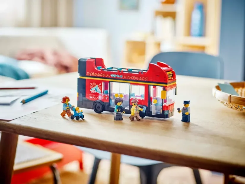 LEGO® City 60407 Červený dvoupodlažní vyhlídkový autobus