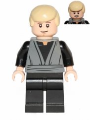 sw0433 Luke Skywalker (Dark Bluish Gray Jedi Robe, Dual Sided Head)