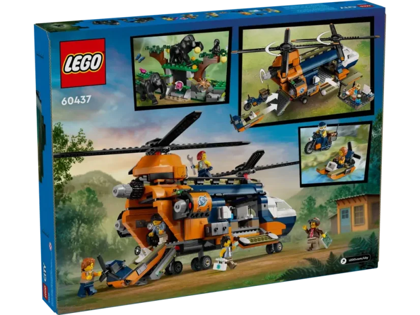 LEGO® City 60437 Helikoptéra na prieskum džungle v základnom tábore