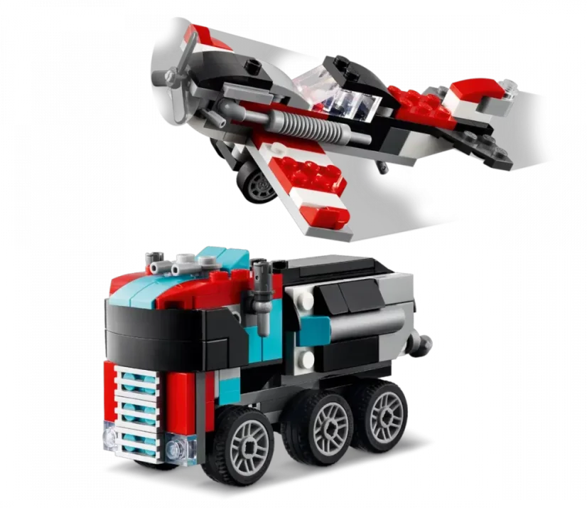 LEGO® Creator 31146 Náklaďák s plošinou a vrtulníkem