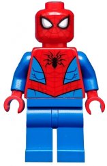 sh546 Spider-Man - Dark Red Web Pattern, Blue Legs