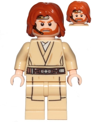 sw0846 Obi-Wan Kenobi (Mid-Length Tousled with Center Part Hair and Headset)