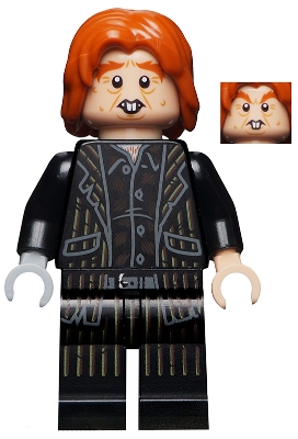 hp196 Peter Pettigrew (Wormtail) - Black Suit, Light Bluish Gray Right Hand