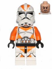sw0522 Clone Trooper, 212th Attack Battalion (Phase 2) - Orange Arms, Dirt Stains, Scowl