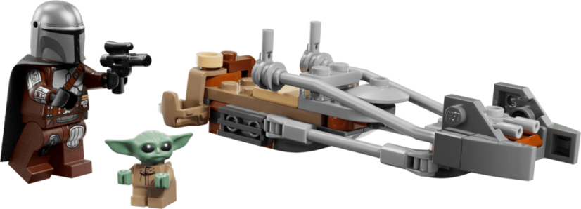 LEGO® Star Wars™ 75436 Mandalorian a Grogu a spídrová motorka