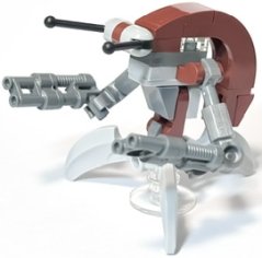 sw1340 Droideka (Destroyer Droid) - Light Bluish Gray Claws, Dark Bluish Gray Plate 1 x 2